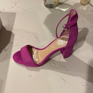 Vince camuto suede pink heels